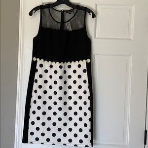 New black/white polka dot dress